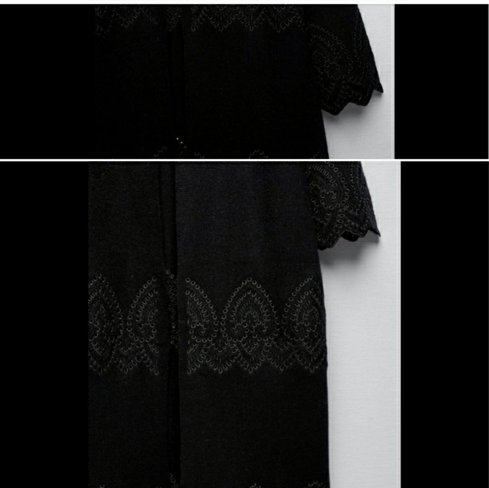 Zara eyelet detail knit coat - Picture 3 of 7